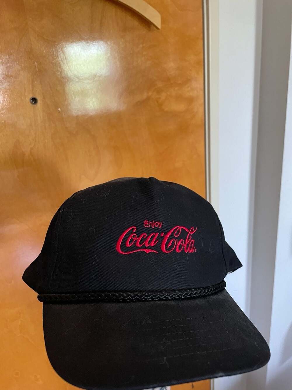 Vintage Coca-Cola Enjoy Embroidered Rope Snapback Hat One Size